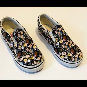 Used Vans Slip Ons Peanuts Print